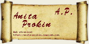 Anita Prokin vizit kartica